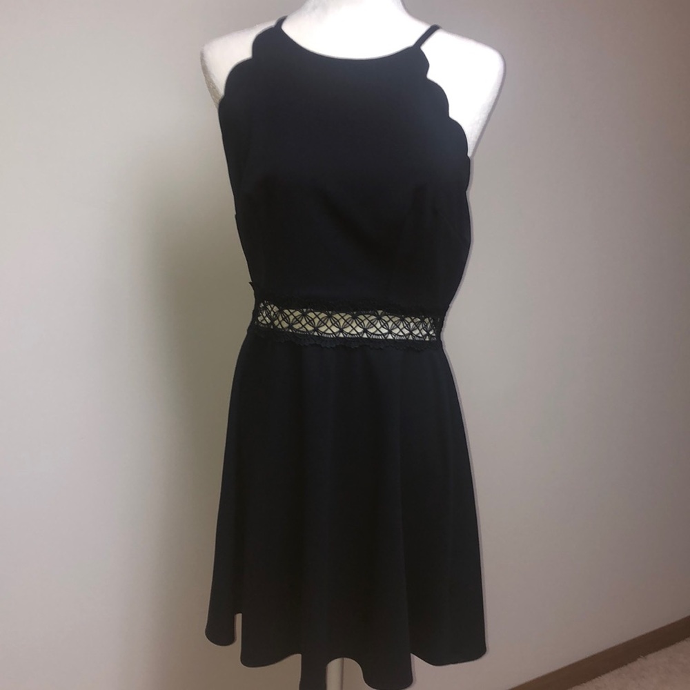 LIttle Blue dress!! Pretty blue dress, paterns on waist.